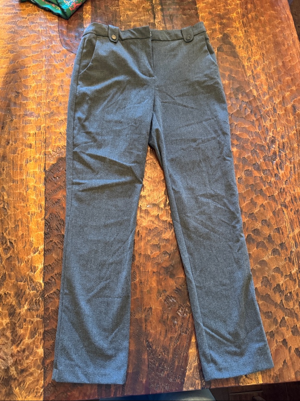 Rachel Zoe Gray Tailored Dress Pants Size 4 Straight Leg Trousers